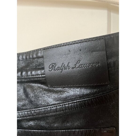 Ralph Lauren Purple Label Women's Coated Slim Fit Jeans - Size 30 - BLACK - Picture 3 of 15